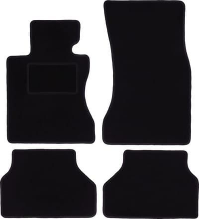Zwarte velours vloermatten voor: BMW 5 E61 stationwagen, touring (2003-2010)