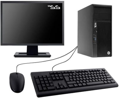 Werkstation Pc - Krachtige Desktop - Productief Werken - Gereviseerde Kwaliteit A - 22 Inch Scherm - Zwart