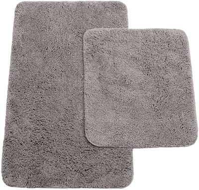 Unyqoos® Stijlvolle en Comfortabele 2-Delige Badmatten Set met Antislip Design voor Badkamer
