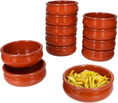 Set van 12 cazuela klei kommen Berlijn bol 15cm - 99515