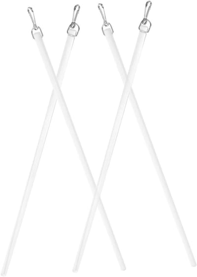 Gordijn Trekstokken - Gordijnstangen Accessoires - Gordijnen Openen - Handige Hulpstukken - 4 Stuks - Wit Transparant