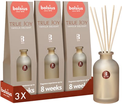 Bolsius - Geurstokjes True Joy - Vanilla Delight - 3 Stuks - 80 ml