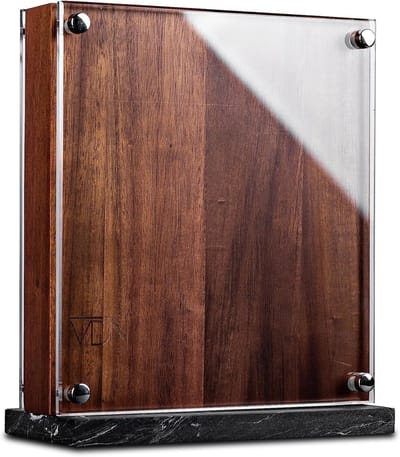 SnelShoppen - Dubbelzijdige Magnetische Messenset Houder - Acacia Hout - Voor 6 tot 8 Messen - Keukenaccessoire - Stijlvol en Functioneel