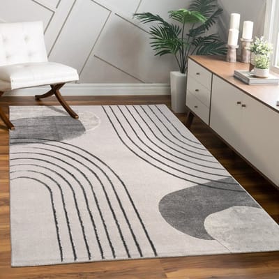 Paco Home Vloerkleed Woonkamer Laagpolig Patroon Bloemen Regenboog Patroon Geometrisch 120x160 cm