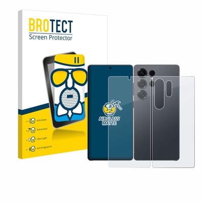 BROTECT - Screenprotector voor Samsung Galaxy S25 Ultra (Voor+Achter) - Folie Beschermfolie Beschermglas matte