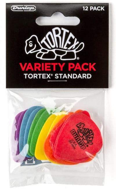 Dunlop PVP418 Tortex Standard Plectrum Variety 12-Pack - Plectra, 0.50mm tot 1.14mm, mix van 12 stuks