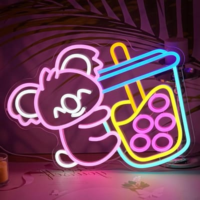 Neon Bord - LED Verlichting - Wanddecoratie - Thema Dier - 42 x 32 cm - Gekleurd