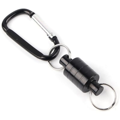 Boucle Magnétique Pêche à la Mouche Clip Magnétique de Libération de Filet Support de Suspension Clip de Lanyard(Célibataire, Argent)