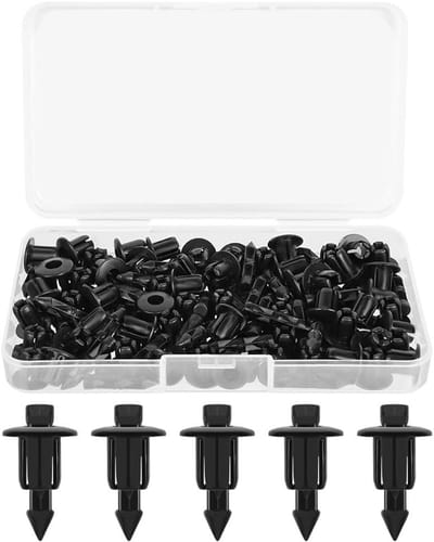 Klinknagel bevestigingsmiddelen voor auto body, 60 stuks set - 6mm klinknagels, plastic clips, bumper clips