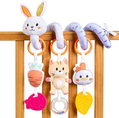 Dailygoods- Kinderwagen Spiraalspel - Speelgoed voor Baby's - Activiteitenspeelgoed - Rammelaar - Geboortegeschenk - Geschikt voor 0-6 maanden