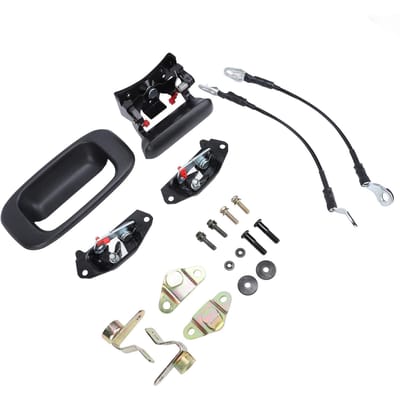 Reparatieset voor Achterklepbeslag 15078745 Achterklep Scharnier Kabel Vergrendeling Pen Slot Handvat Rand Set voor 1500 2500 3500 Modellen black