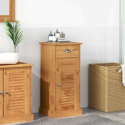 vidaXL - Badkamerkast - VIGO - Bruin - en - Honingbruin - 37,5 - x - 34 - x - 80 - cm
