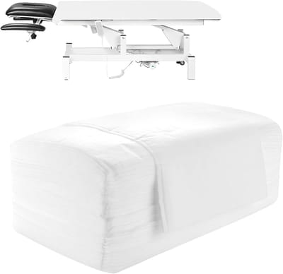 200PCS Wegwerp Lakens - 180x80cm Wegwerp Massagebed van Zacht Fleece - Witte Bedekking voor Massage Tafel en Cosmetische Lounger