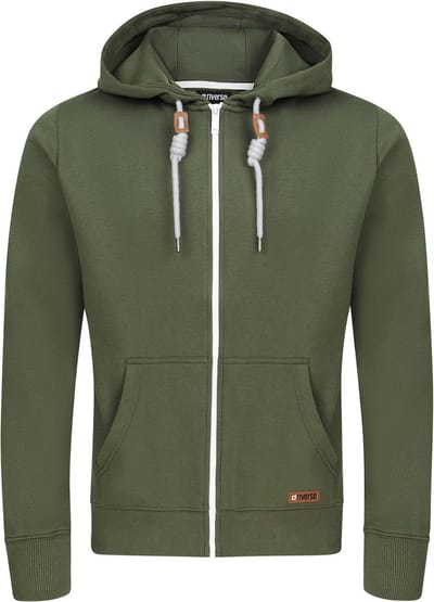 riverso Heren Sweatjack RIVThilo regular fit Olijf S Volwassenen Hoodiejacket - Sweatvest