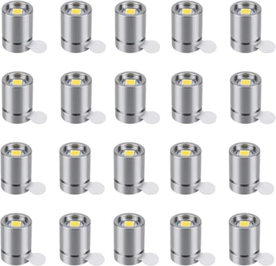 Set met mini-ledlampen, led-lampen op batterijen voor knutselen, poppenhuisdecoratie, miniatuurprojecten en evenementen, voor gepersonaliseerde creaties (20, warm wit)