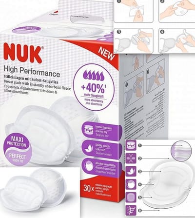 NUK | High Performance Borstcompressen | 30 Stück | wit | 0+ maanden Wit