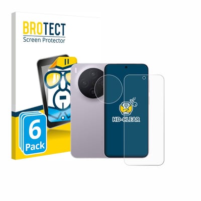 BROTECT - Screenprotector voor Vivo X300 Pro (Voor+Camera) - Folie Beschermfolie transparant 6 Stuks