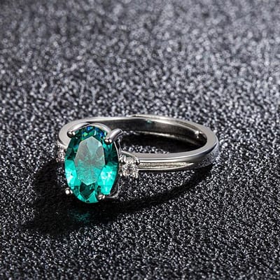100% 925 Zilveren Natuurlijke Kristal Sieraden Ring Voor Vrouwen Groene Topaas Edelsteen Verlovings Trouwringen Prehniet Ring Open Sieraden Resizable groen