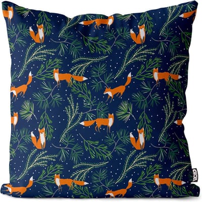Waterdichte Sierkussenhoes Polyester Outdoor en Indoor Sneeuwblauw 80x80 cm