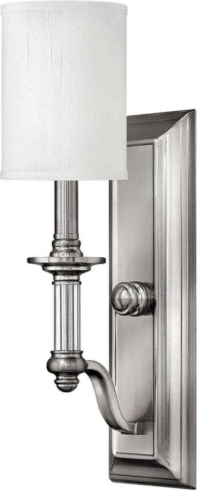 Landelijke Wandlamp - Steady Lighting - Metaal - Landelijk - E14 - L: 17.1cm - Voor Binnen - Woonkamer - Eetkamer - Zilver