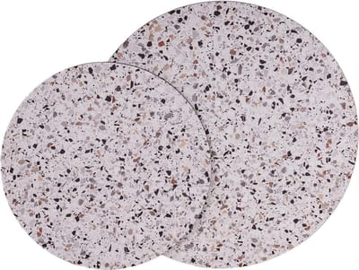 MaximaVida ronde set tafelbladen Lucca 58 en 45 cm - HPL terrazzo look