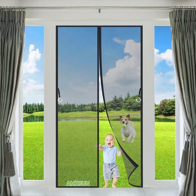 Vliegenhor voor Deur 200x230 cm - Wasbare Insectenwerende Netwerk voor Frisse Lucht in Huis