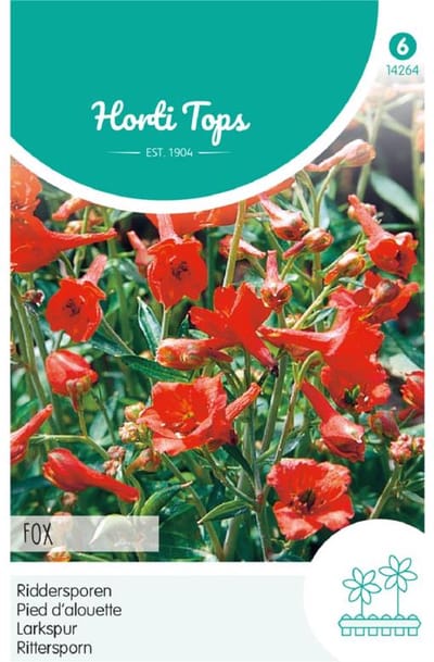 Hortitops Zaden - Delphinium Nudicaule 'Fox' Oranje-Rood