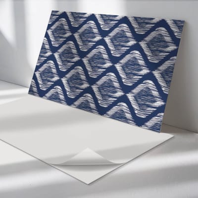 Wallfluent Vinyl Wandpaneel - Ruitpatroon met lijnen Wandpaneel PVC - 120 cm x 60 cm - Marine Vinyl Wandpaneel - Set van 1 - Rechthoekig Wandbekleding Vinyl - Patroon Wandpaneel - Zelfklevend Wandpaneel - Wandpaneel Keuken en Badkamer