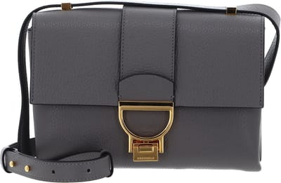 COCCINELLE Leren Schoudertas Arlettis Handbag Grafite Grijs
