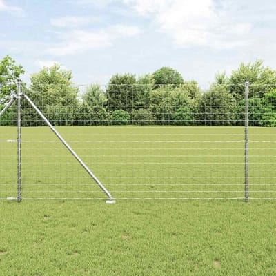 vidaXL - Euro-hek - met - grondpennen - 10 - x - 1 - m - Gegalvaniseerd - staal - Mesh