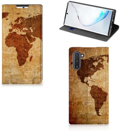 Samsung Galaxy Note 10 Book Cover Wereldkaart
