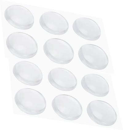 Zelfklevende Deurstopper - 12 Stuks Transparant Rond - Zachte Siliconen Wandbescherming