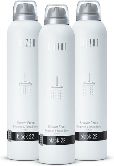 JANZEN Shower Foam Black 22 3-pack