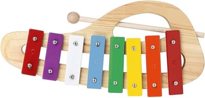 Klokkenspel - Percussie instrument - Muziek leren - 8 noten metaal - 60x40x20 cm - Niet gespecificeerd