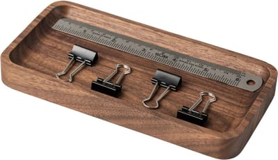 Oakywood OakyBlocks Large Tray - Massief Walnoot Hout - Catch All Bakje voor Magnetische Modulaire Bureau Organiser