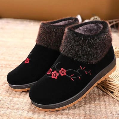 Dames Stoffen Schoenen Winter Dames Fleece Warme Katoenen Laarzen Zachte Zool Antislip Katoenen Schoenen 35