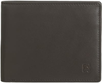 DuDu Itaca Portemonnee Leer 12.5 cm - Jongens - Horizontaal - coffee brown