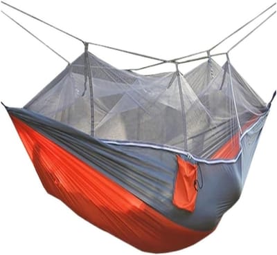 Kampeer Hangmat - Nylon Hangmat - Buiten Ontspannen - Met Klamboe - Lichtgewicht - A