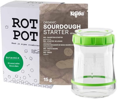 3-delig pakket zuurdesem fermenter starter en roomboter