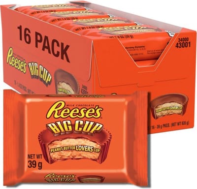 Reese’s BIG CUP Peanut Butter Cups 4-pack | 4 x 39g | Voordeelverpakking
