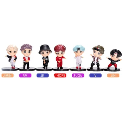 Buntan Boy 7 Stuks/Set Actiefiguur Poppenmodel Speelgoed Rm Jin Suga Jhope Ji Min V Jungkook Ster Idool Schattig Cadeau black