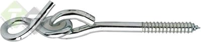 Schommelhaak met kunststof bus - M12 x 180 mm - schroefhaak - schommelklem