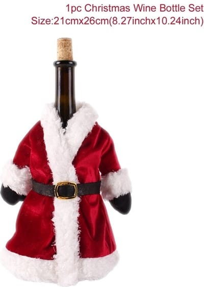 Hoesje voor flessen - Wijnfles decoratie - Luxe hoes voor wijnfles - Kerst - Kerstmis - Wijnfleshoes - Wijnfleszak
