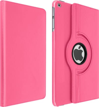 Avizar Hoesje Geschikt voor iPad 5 / 6 / Air 360° Draaibare Standfunctie, Roze