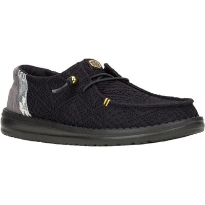 HEYDUDE Wendy Boho Crochet Polyester Damesschoenen Zwart