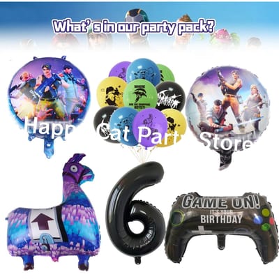 Schietspel Fortnition Verjaardagsfeest Decoratie Cartoon Alpaca Llama Bord Tafelkleed Babyshower Kinderen Bedankjes Feestartikelen