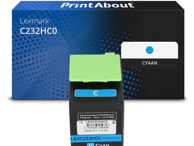 PrintAbout huismerk Toner C232HC0 Cyaan Hoge capaciteit Geschikt voor Lexmark