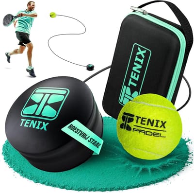 Padel Trainer Set - Zelf Trainer - Padel Trainen - Power-Grip Systeem - 22x14x8 cm - Zwart