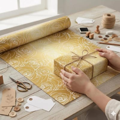 Cadeaupapier Rol - Verpakking Decoratie - Geschenken Inpakken - Duurzaam Lokaal Product - 62 cm x 100 m - Roségoud