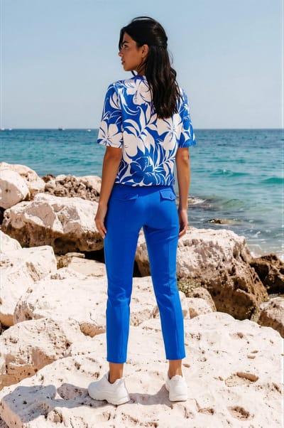 MI PIACE - Heavy Travel Broek Capri 202820 Nautic Blue - Maat : L
